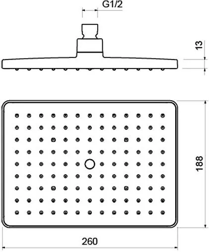 Лейка верхнего душа Aquatek хром AQ2087CR