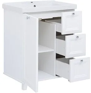 Тумба-умывальник напольная Aquanet Амели 70 белый 00261988+641600, 4