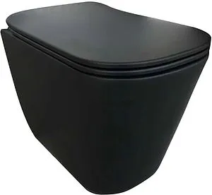 Унитаз приставной безободковый Kerasan Tribeca черный матовый 511831 Унитаз приставной безободковый Kerasan Tribeca черный матовый 511831, 1