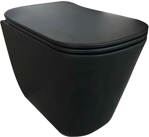 Унитаз приставной безободковый Kerasan Tribeca черный матовый 511831