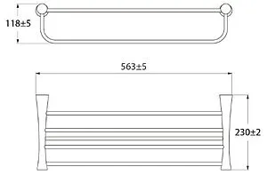 Полка для полотенец IDDIS Vico хром VICSB00i48 Полка для полотенец IDDIS Vico хром VICSB00i48, 2