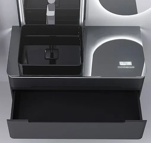 Тумба под умывальник подвесная Jorno Shine 100 с МФУ антрацит Shi.01.100-M/P/A Тумба под умывальник подвесная Jorno Shine 100 с МФУ антрацит Shi.01.100-M/P/A