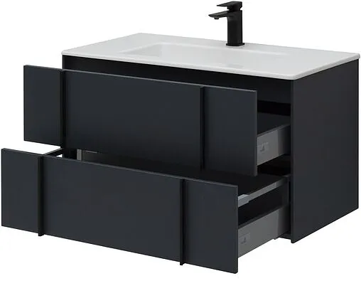 Тумба-умывальник подвесная Allen Brau Reality 90 антрацит 1.32006.AM+