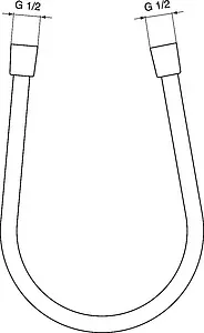 Шланг для душа Ideal Standard Idealflex 175см хром матовый A4109AA Шланг для душа Ideal Standard Idealflex 175см хром матовый A4109AA, 2