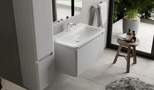 Тумба-умывальник подвесная Raval Welto 80 белый Wel.01.80/P/W/RL+Solo.08.80/W/RL