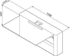 Шкаф-зеркало Am.Pm Awe 115 венге фактурный M15MCX1151VF Шкаф-зеркало Am.Pm Awe 115 венге фактурный M15MCX1151VF, 2