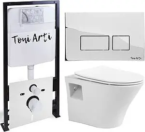 Комплект 6 в 1 Toni Arti Lamoli TA-01+TA-LL4937+TA-0041 с кнопкой Noche хром глянцевый Комплект 6 в 1 Toni Arti Lamoli TA-01+TA-LL4937+TA-0041 с кнопкой Noche хром глянцевый, 1