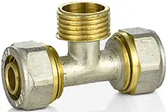 Тройник компрессионный переходной 20мм x ¾&quot;н x 20мм Vieir MPTM204