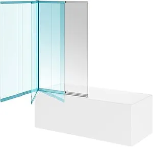 Шторка на ванну 1000мм прозрачное стекло Kerama Marazzi Vetro 100 VE.100.BSD.CR, 4