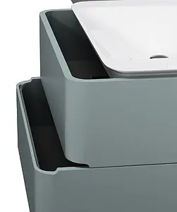 Тумба-умывальник подвесная Am.Pm Sensation 80 мятный M30FHX0802GG+M30WPC0801WG, 3