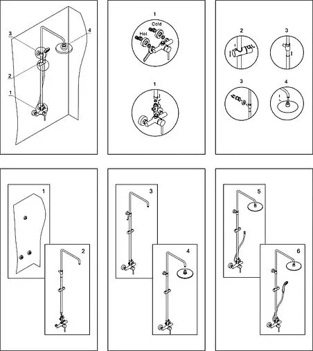 Душевая система со смесителем для душа Wasserkraft хром A12202