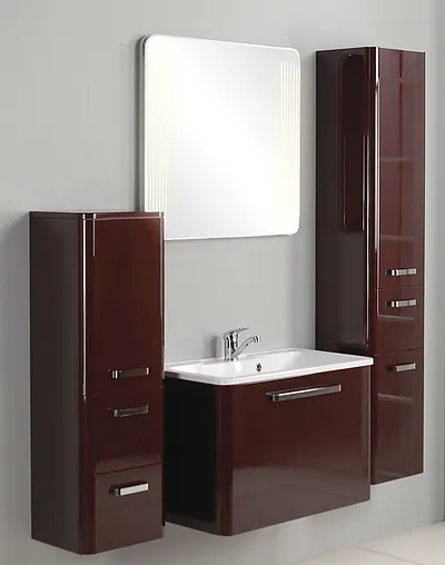 Шкаф-пенал подвесной Aquaton Валенсия 35 R гранат 1A123903VA34R