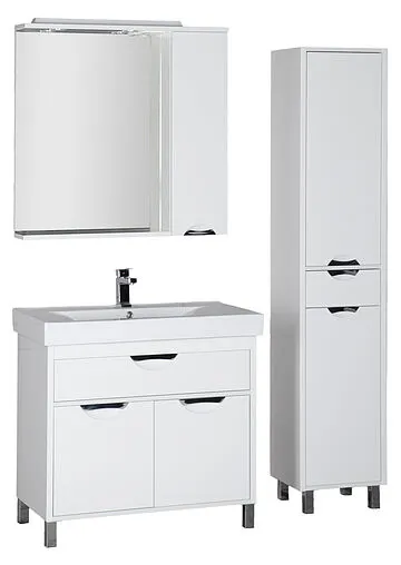 Шкаф-зеркало Aquanet Гретта 90 R белый 00179207