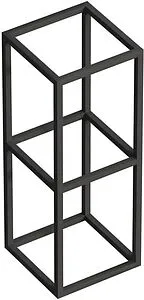 Полка двухъярусная Cezares Cadro 30х80 чёрный матовый/белый CADRO-30/30/80-2C-SO-MET-ST, 4