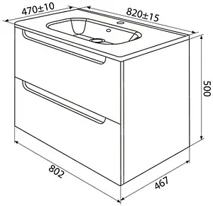 Тумба-умывальник подвесная IDDIS Edifice 80 белый EDI80W0i95K Тумба-умывальник подвесная IDDIS Edifice 80 белый EDI80W0i95K, 2