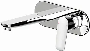 Смеситель для раковины из стены Bravat Rhein хром P8429564CP-ENG Смеситель для раковины из стены Bravat Rhein хром P8429564CP-ENG, 1