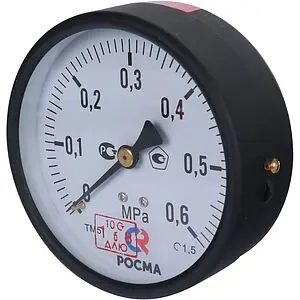 Манометр аксиальный Росма ТМ-510Т.00 100мм 6 бар ½" 00000000906 Манометр аксиальный Росма ТМ-510Т.00 100мм 6 бар ½" 00000000906, 3