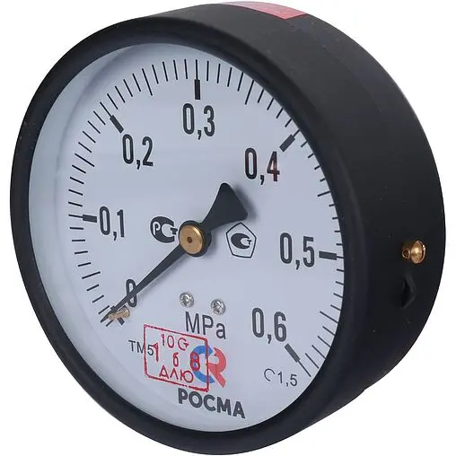 Манометр аксиальный Росма ТМ-510Т.00 100мм 6 бар ½&quot; 00000000906