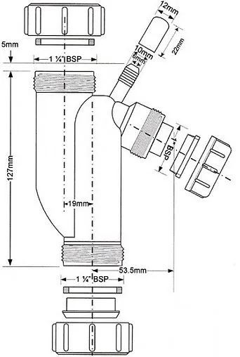 Сифон для сбора конденсата Mc Alpine MRTB-50TR
