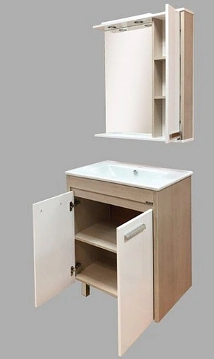 Тумба-умывальник напольная Comforty Тулуза 75 белый/сосна лоредо 00003132328CF