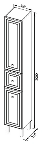 Шкаф-колонна Aquanet Стайл 30 181496