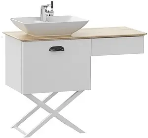 Тумба-умывальник напольная ISVEA Bei 100 белый/дуб 21BES065100I+10SY50052SV Тумба-умывальник напольная ISVEA Bei 100 белый/дуб 21BES065100I+10SY50052SV, 1