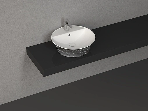 Раковина ISVEA Cappitone 59 платина/белый 10CP65059SV-Platinum Раковина ISVEA Cappitone 59 платина/белый 10CP65059SV-Platinum
