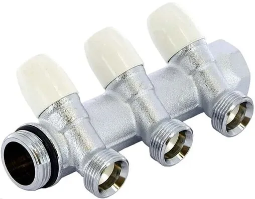 Коллектор регулирующий проходной 3 отвода 1&quot;в/н x ½&quot;н Tiemme MAXIMA 1860021