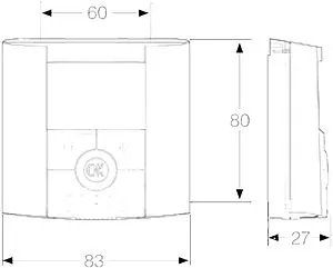 Проводной комнатный терморегулятор НО/НЗ 230В WATTS BT-DP белый 10025807, 2
