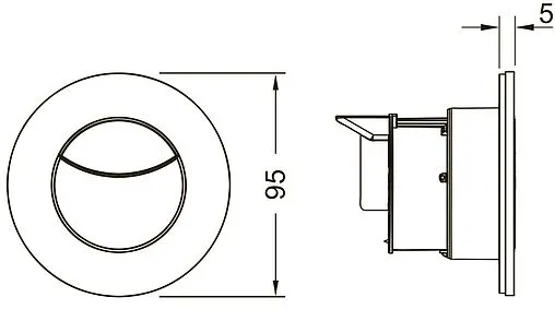 Пневматический дистанционный привод смыва TECEflushpoint 9240983 хром матовый