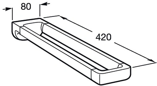Полотенцедержатель Roca Tempo чёрный 817031022