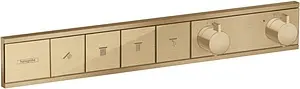 Термостат для 4 потребителей Hansgrohe RainSelect шлифованная бронза 15382140, 1