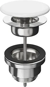 Выпуск автоматический для раковины Kerama Marazzi Plaza белый DRR.1/WHT Выпуск автоматический для раковины Kerama Marazzi Plaza белый DRR.1/WHT, 3