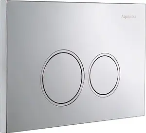 Клавиша смыва для унитаза Aquanika Basic R-type 01.02.19 кнопки/хром глянцевый, кольца/хром глянцевый, 3