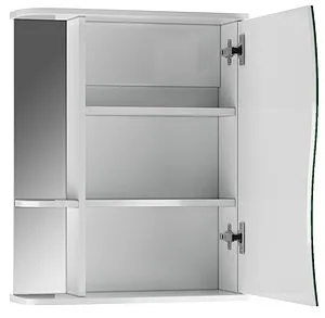 Шкаф-зеркало Айсберг Волна 1-55 R белый DA1033HZ, 3