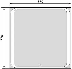 Зеркало с подсветкой Jorno Modul 80 белый Mоl.02.77/W Зеркало с подсветкой Jorno Modul 80 белый Mоl.02.77/W, 2
