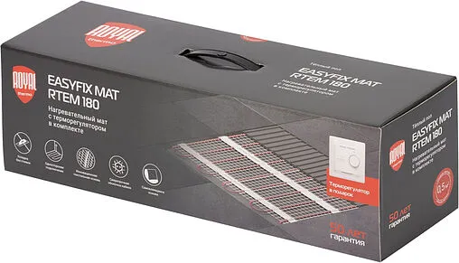 Теплый пол (нагревательный мат) Royal Thermo EasyFix Mat 1800Вт 10м² RTEM 2-180-10 комплект с Basic