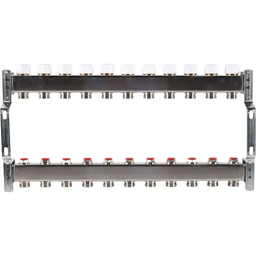 Группа коллекторная без расходомеров 11 отводов 1&quot;в/в x ¾&quot;ек Rommer RMS-3200-000011