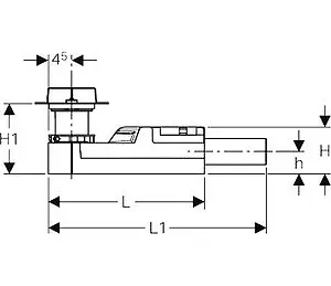 Сифон для лотка h=90мм 0.8л/сек Geberit CleanLine 154.150.00.1 Сифон для лотка h=90мм 0.8л/сек Geberit CleanLine 154.150.00.1, 2