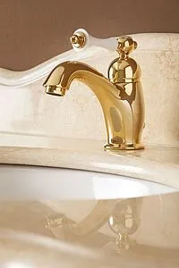 Смеситель для раковины Cezares Margot золото/белый MARGOT-LSM1-03/24-Bi, 3