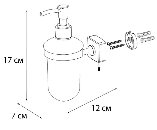 Дозатор для жидкого мыла Fixsen Kvadro хром FX-61312