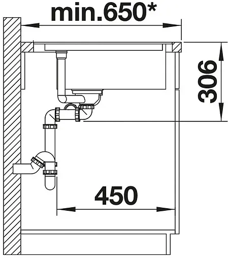 Мойка кухонная Blanco Blanco Delta II 104.2 тёмная скала 523671