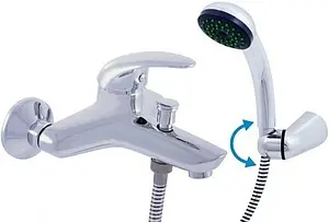 Смеситель на борт ванны на 3 отверстия Rav Slezak Dunaj хром D454.5/2, 1