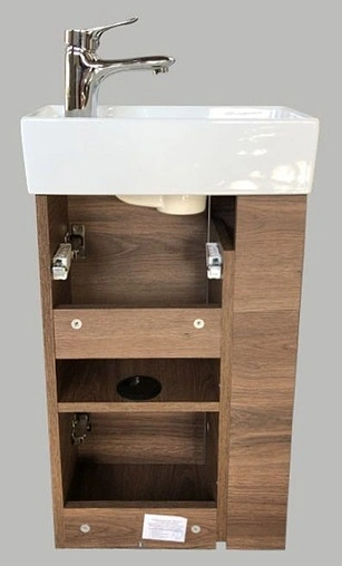 Тумба-умывальник подвесная Comforty Матэ 40 дуб тёмно-коричневый 00-00000832CF