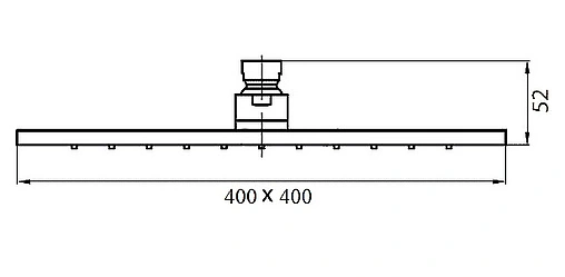 Лейка верхнего душа Cezares хром CZR-H-SPIN-40