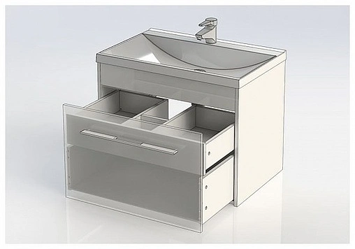 Тумба под умывальник подвесная Aquanet Августа 75 белый 00210028