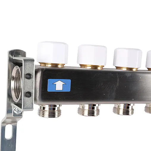 Группа коллекторная с расходомерами 12 отводов 1&quot;в/в x ¾&quot;ек Rommer RMS-1200-000012