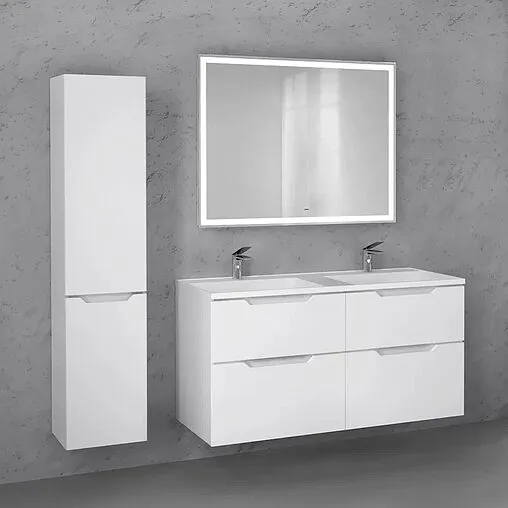 Тумба-умывальник подвесная Raval Wector 120 белый Wct.01.120/P/W/MD+4627173210218