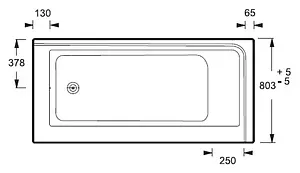 Ванна акриловая Jacob Delafon Formilia 170x80 R E6139R-00, 3