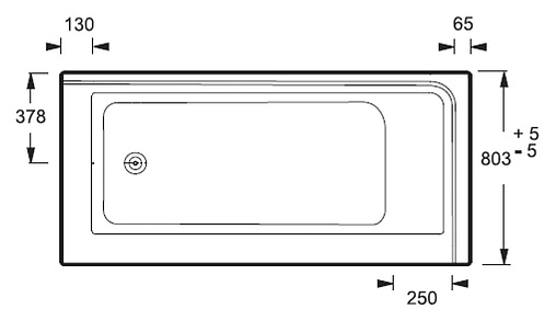 Ванна акриловая Jacob Delafon Formilia 170x80 R E6139R-00